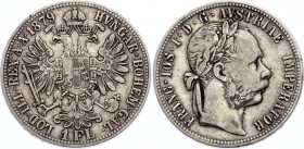Austria 1 Florin 1879 No Edge Leterring!
KM# 2222; Silver; Franz Joseph I. VF. Very rare variery.