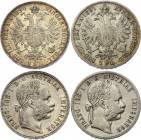 Austria Lot of 2 Coins 1 Florin 1890 & 1891
Silver; Franz Joseph I