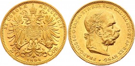 Austria 20 Corona 1894
KM# 2806; Gold (.900) 6.78g 21mm; Franz Joseph I