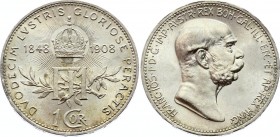 Austria 1 Corona 1848 - 1908
KM# 2808; Silver; 60th Anniversary of the Reign of Franz Joseph I; BUNC