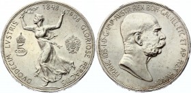 Austria 5 Corona 1908
KM# 2809; Silver; 60th Anniversary of the Franz Joseph I's Reign; UNC