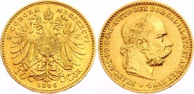 Austria 10 Corona 1896
KM# 2815; Franz Joseph I; Gold (.900) 3.39g. AUNC.