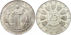 Austria 25 Shillings 1955
KM# 2880; Silver; Reopening of the National Theater in Vienna; AUNC