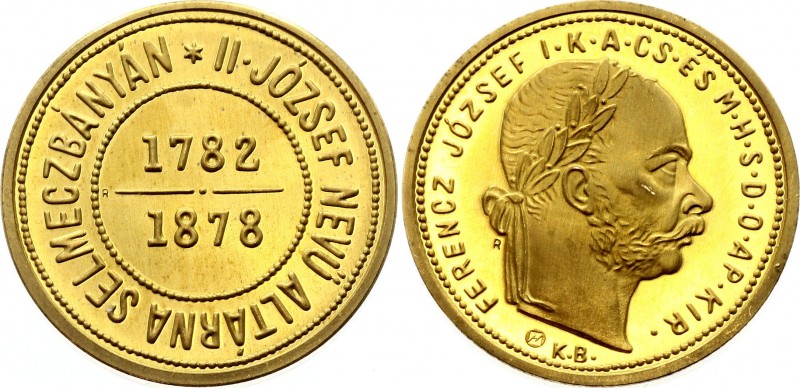 Austria Bansko-Štiavnický Zlatnik / Gulden 1878 Modern Restrike!
10.73g 29mm; P...