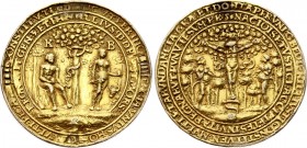 Hungary Ferdinand I Silver Medal 1551 KB - Kremnitz
Husz# 28; Silver 22.00g 42mm Gold Plated; By Christoph Fuezi; Probably Unmounted
