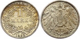 Germany - Empire 1 Mark 1892 F
KM# 14, J. 17; Mintage 301,914. Rare date. Silver, XF+. Nice patina.