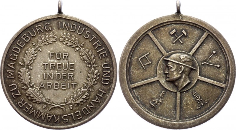 Germany Magdeburg Silver Medal For Loyalty in the Work
Industry and Commerce Ch...