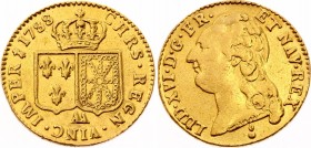 France Louis D'or 1788 AA
KM# 591.2; Gold (917); Louis XVI; VF+