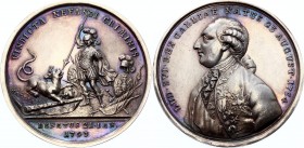 France Medal "Vindicta Nefandi Criminis" 1793
Silver 43.75g 46mm; Louis XVI; National Convention Motive; Astonishing Toning!