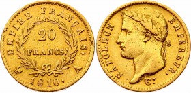 France 20 Francs 1810 A
KM# 695; Gold (.900), 6.45g, XF