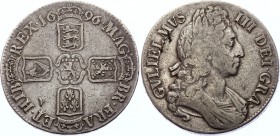 Great Britain 6 Pence 1696
KM# 489; Silver; William III; VF-XF