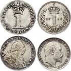 Great Britain Maundy 1 Penny Lot 1800 -1907
Silver; XF-AUNC