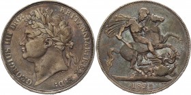 Great Britain 1 Crown 1821
KM# 680.1; Silver 27,99g, George IV Obv: Laureate head left Obv. Legend: GEORGIUS IIII D:G: BRITANNIAR: REX F:D: Rev: St. ...
