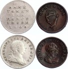 Ireland 1 Farthing & 10 Pence 1805 -06
KM# 146.1 & Tn3; Copper & Silver; VF-XF