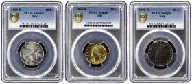 Italy Lot of 3 x PCGS Samples 1969 - 1972
10, 20 & 50 Lire.