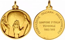 Italy Basketball Chempiomship Gold Medal 1965 -66
Gold (750); AUNC