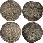 Netherlands Zwolle Lot of 2 Coins 6 Stuivers 1601 (ND)
KM# 15; Silver; Rudolf II