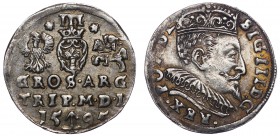 Polish - Lithuanian Commonwealth 3 Groschen 1595
Iger# V.95.1b; Silver 2.48g; Mint Vilnius; Sigismund III; XF/aUNC