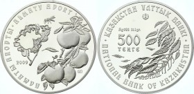 Kazakhstan 500 Tenge 2009
KM# 128; Silver Proof; Flowers of Kazakhstan - Apple Blossom; With Certificate & Original Box