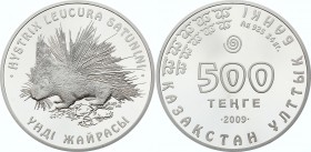 Kazakhstan 500 Tenge 2009
KM# 142; Silver Proof; Red Book Animals Series – Porcupine; With Origanal Box & Certificate