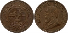 South Africa 1 Penny 1892 ZAR
KM# 2; Pretoria Mint. Mintage 27,862. Copper, AUNC.