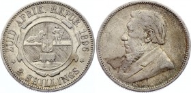 South Africa 2 Shillings 1896 ZAR
KM# 6; Silver, VF.