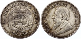 South Africa 2 1/2 Shillings 1896 ZAR
KM# 7; Silver, VF