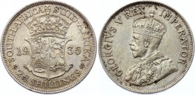 South Africa 2 1/2 Shillings 1935
KM# 19.3; George V. Silver, XF. Not common.