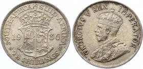 South Africa 2 1/2 Shillings 1936
KM# 19.3; George V. Silver, XF. Not common.