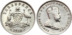 Australia 3 Pence 1910
KM# 18; Silver; Edward VII; XF