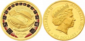 Australia 100 Dollars 2000 P
KM# 443; 2000 Sydney Olympics - Achievement. Gold (.999), 10g. Mintage 30000. Proof.