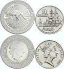 Australia Lot of 2 Coins 1988 & 2018
Silver; Various Dates & Denominations; UNC