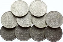 Austria Lot of 10 Coins 2 Corona 1912
KM# 2821; Silver; Franz Joseph I