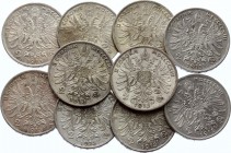 Austria Lot of 10 Coins 2 Corona 1913
KM# 2821; Silver; Franz Joseph I