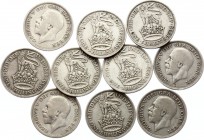 Great Britain Lot of Silver Coins
10 pcs. VF mostly.