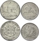 Lithuania & Estonia Lot of 2 Coins 1930 & 1936
5 Litai 1936 & 2 Krooni 1930; Silver