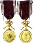 Belgium Gold Medal of The Order of The Crown
1980. Work and Progress Medal Excellent Quality Gilt Bronze 31. Weight: 15.00 g. Diameter: 31.00 mm. Wit...