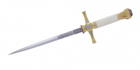 Collection Stiletto "Dignity" 2015 Art Custom Item
Overall length: 390 mm; Blade length: 215 mm; Blade thickness: 3 mm; Blade width: 10 mm; Coating t...