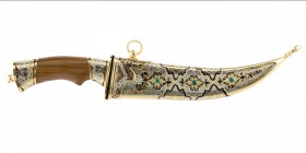 Custom Dagger Bebut 2015 Handmade
Overall length: 370 mm; Blade: 220 mm; Blade thickness: 5 mm; Blade width: 40 mm; Coating thickness: nickel 26 µm; ...