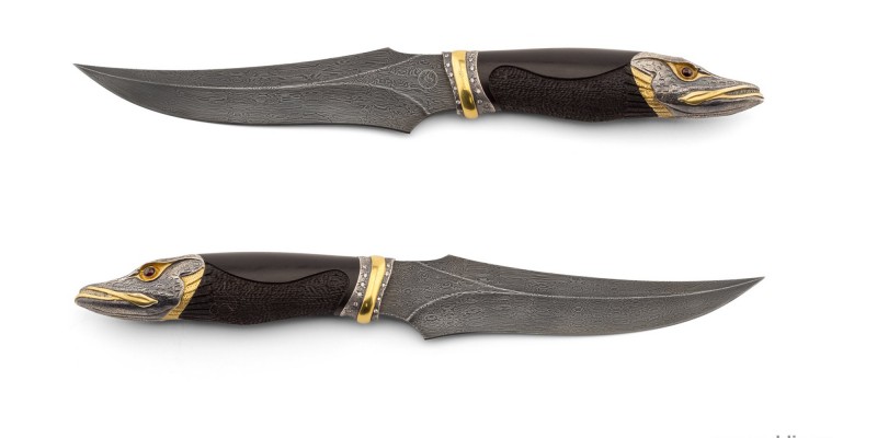 Unique Paper Knife "The Pike" 2016 Handmade Damascus
Overall length: 265 mm; Bl...