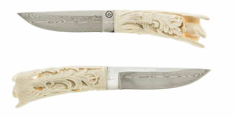 Gift Knife "Firebird" 2016 Damascus Blade
Overall length: 250 mm; Blade length:...