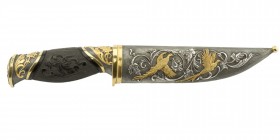 Collection Hunting Knife "Treasure Birds" 2018 Art Knife
Overall length: 290 mm; Blade length: 165 mm; Blade thickness: 5 mm; Blade width: 33 mm; Coa...