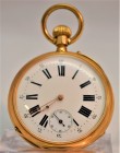 Dubois & C Pocket Watch
Dubois & C, Pocket watch made by Geneva, Switzerland-based Dubois & C. / Hand-wound, with crown / White enamel dial with Roma...