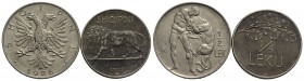ALBANIA - Zogu I (1925-1939) - 0,25 Lek - 1927 - NI R Kr. 3 assieme a 0,50 lek 1926 (SPL) - Lotto di due monete
qSPL