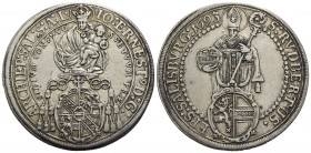 AUSTRIA-SALISBURGO - Johann Ernst di Thun Hohenstein (1687-1709) - Tallero - 1693 - Madonna con il bambino - R/ Santo di fronte - AG Kr. 254
BB+