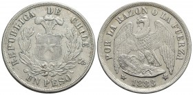 CILE - Repubblica - Peso - 1883 - AG Kr. 142.1 Segnetti
SPL/SPL+