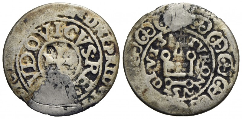 FRANCIA - Luigi IX il Santo (1226-1270) - Grosso tornese - (AG g. 3,49) Appiccag...