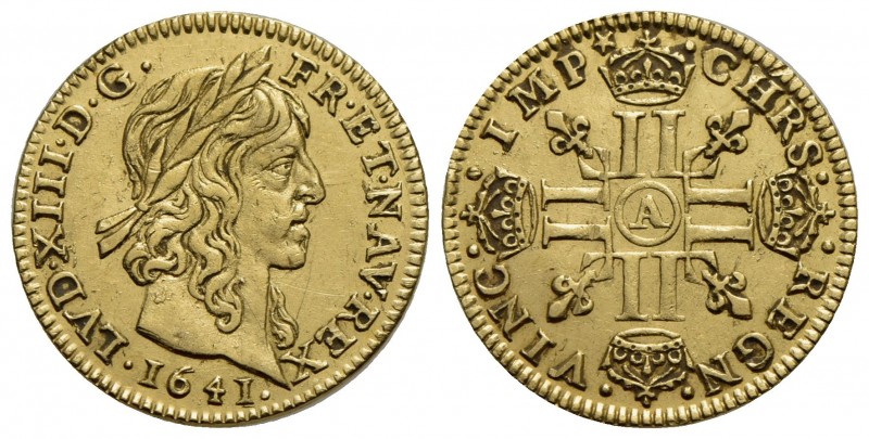 FRANCIA - Luigi XIII (1610-1643) - Mezzo luigi d'oro - 1641 A - AU R Kr. 125
BB...