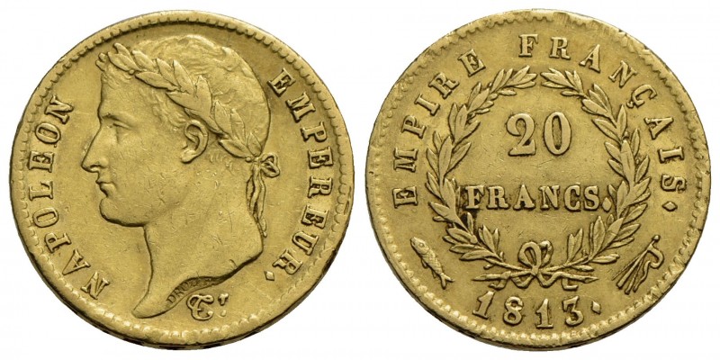 FRANCIA - Napoleone I, Imperatore (1804-1814) - 20 Franchi - 1813 Utrecht - AU R...