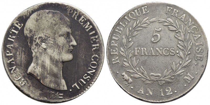 FRANCIA - Napoleone I, Imperatore (1804-1814) - 5 Franchi - AN 12 M - AG Kr. 660...